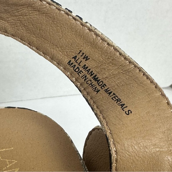 Lane Bryant Espadrille Snakeskin Wedges Strappy Sandals Womens Size 11 W​ide - Picture 9 of 13